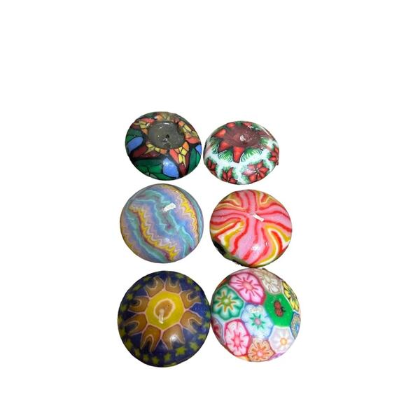 90’s Y2K Mini Circle Candals Set of 6 - Picture 1 of 6
